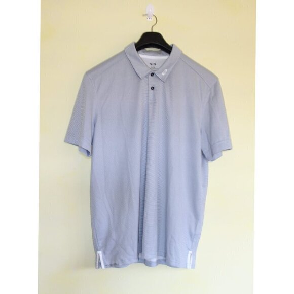 Oakley Gravity Men Polo Shirt Size XL performance Short sleeve light Grey Sporty - Picture 1 of 9